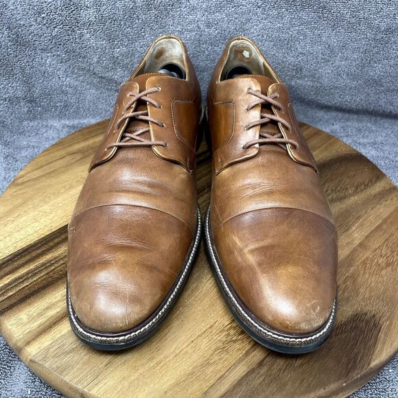 Cole Haan Grand OS Oxford Shoes Mens Size 12 Brown Leather Cap Toe Warren C20153 - Picture 2 of 10